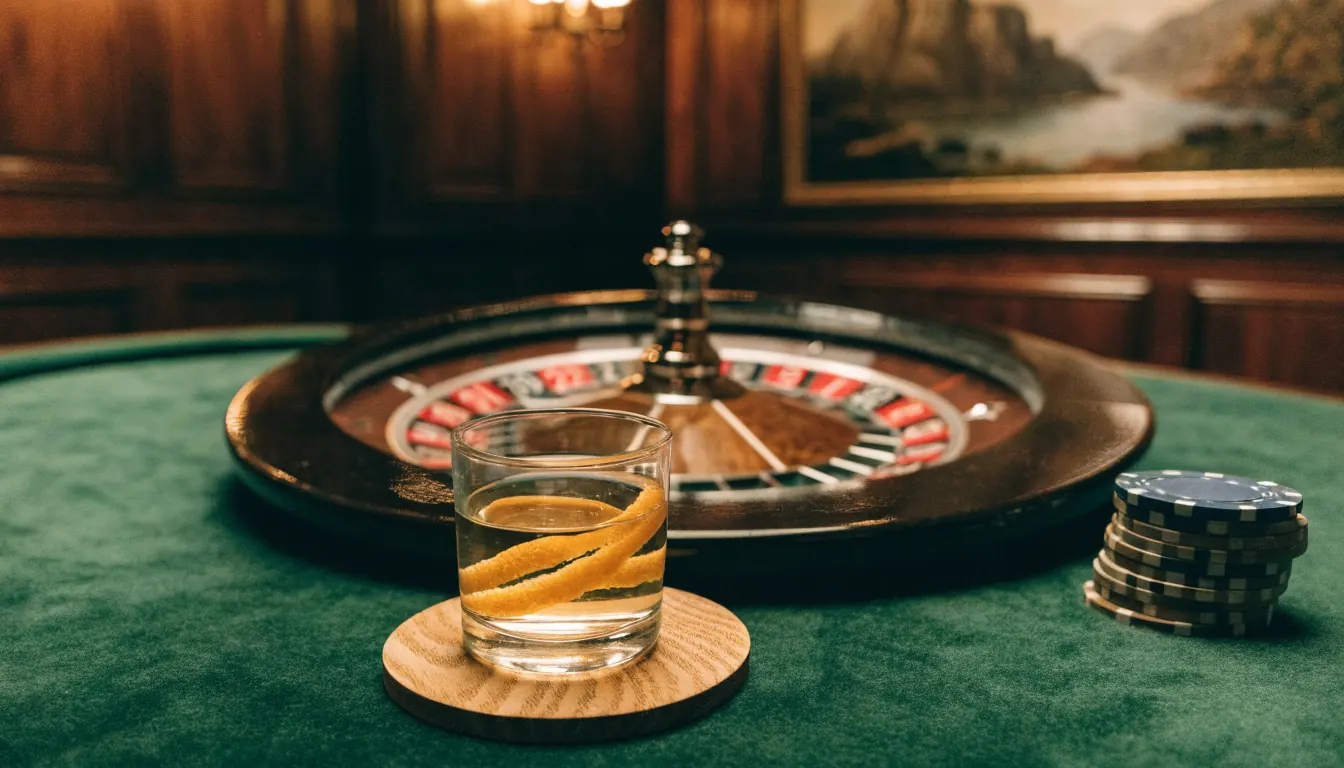 Europeisk rulettbord med sjetonger i en norsk casinoklubb